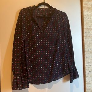 Jcrew Blouse with ruffle sleeves